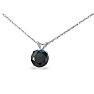 1 1/2ct Black Diamond Solitaire Pendant in White Gold Image-2