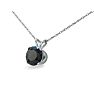 1 1/2ct Black Diamond Solitaire Pendant in White Gold Image-3
