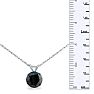 1 1/2ct Black Diamond Solitaire Pendant in White Gold Image-4