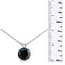 2ct Black Diamond Solitaire Pendant in 14k White Gold Image-4
