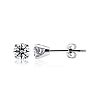 Nearly 1/2 Carat Lab Grown Real Diamond Stud Earrings In White Gold Image-1