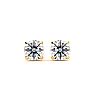 Nearly 1/2 Carat Lab Grown Real Diamond Stud Earrings In Yellow Gold Filled Image-2