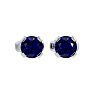 1/2 Carat Sapphire Stud Earrings In White Gold Image-2