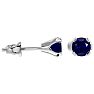 1/2 Carat Sapphire Stud Earrings In White Gold Image-3