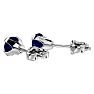 0.60 Carat Blue Sapphire Stud Earrings in White Gold Image-4