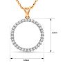 1/10 Carat Diamond Circle Necklace In 14K Rose Gold Over Sterling Silver, 18 Inches Image-5