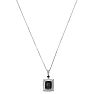 1/4 Carat Black Diamond Pave Necklace In Sterling Silver, 18 Inches Image-3
