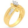 Estate Jewelry 1/3 Carat Marquise and Baguette Natural Diamond Engagement Ring, Size 6.5 Image-2