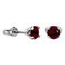 1/2 Carat Ruby Stud Earrings In White Gold Image-1