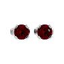 1/2 Carat Ruby Stud Earrings In White Gold Image-2
