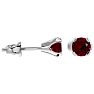1/2 Carat Ruby Stud Earrings In White Gold Image-3