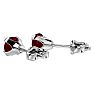 1/2 Carat Ruby Stud Earrings In White Gold Image-4