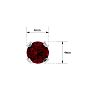 1/2 Carat Ruby Stud Earrings In White Gold Image-5