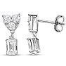 1 1/4 Carat Heart Shape Fancy Lab Grown Diamond Earrings In Sterling Silver Image-4