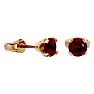 0.60 Carat Ruby Stud Earrings in Yellow Gold Image-1