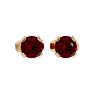 0.60 Carat Ruby Stud Earrings in Yellow Gold Image-2