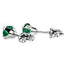 1/2 Carat Emerald Stud Earrings in White Gold Image-4