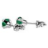 1/2 Carat Emerald Stud Earrings In White Gold Image-4