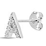 Sterling Silver Letter A Initial Earrings With Diamonds – Personalized Initial Jewelry Image-3