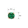 1/2 Carat Emerald Stud Earrings in Yellow Gold Image-5