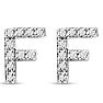 Sterling Silver Letter F Initial Earrings With Diamonds – Personalized Initial Jewelry Image-2