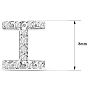 Sterling Silver Letter I Initial Earrings With Diamonds – Personalized Initial Jewelry Image-5