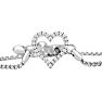 1/4 Carat Diamond Heart Bracelet In Sterling Silver, Adjustable 6-9 Inches Image-2