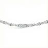 15 Carat Fancy Shape Lab Grown Diamond Tennis Necklace With Drop In 14K White Gold, 16 Inches Image-4