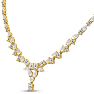 15 Carat Fancy Shape Lab Grown Diamond Tennis Necklace With Drop In 14K Yellow Gold, 16 Inches Image-3