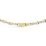 15 Carat Fancy Shape Lab Grown Diamond Tennis Necklace With Drop In 14K Yellow Gold, 16 Inches Image-4