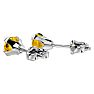 1/2 Carat Citrine Stud Earrings In White Gold Image-4