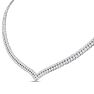 10 Carat Lab Grown Diamond Tennis Choker Necklace In 14K White Gold, 15 Inches Image-3