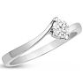 Diamond Solitaire Promise Ring In White Gold Image-2