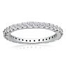 Estate Jewelry Solid Sterling Silver 2 Carat Created Diamond Eternity Band, Size 6 Image-3