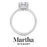 Martha Stewart 2 Carat Cushion Cut Lab Grown Diamond Solitaire Engagement Ring In Sterling Silver Image-8