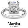 Martha Stewart 3 Carat Cushion Cut Lab Grown Diamond Solitaire Engagement Ring In Sterling Silver Image-2