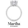 Martha Stewart 3 Carat Cushion Cut Lab Grown Diamond Solitaire Engagement Ring In Sterling Silver Image-8