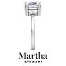 Martha Stewart 3 Carat Cushion Cut Lab Grown Diamond Solitaire Engagement Ring In Sterling Silver Image-9