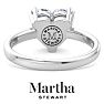 Martha Stewart 2 Carat Heart Shape Lab Grown Diamond Solitaire Engagement Ring In Sterling Silver Image-2