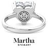 Martha Stewart 3 Carat Heart Shape Lab Grown Diamond Solitaire Engagement Ring In Sterling Silver Image-2