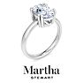 Martha Stewart 2 Carat Oval Shape Lab Grown Diamond Solitaire Engagement Ring In Sterling Silver Image-7