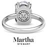 Martha Stewart 3 Carat Oval Shape Lab Grown Diamond Solitaire Engagement Ring In Sterling Silver Image-2