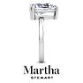 Martha Stewart 3 Carat Pear Shape Lab Grown Diamond Solitaire Engagement Ring In Sterling Silver Image-10