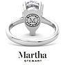 Martha Stewart 3 Carat Pear Shape Lab Grown Diamond Solitaire Engagement Ring In Sterling Silver Image-2