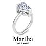 Martha Stewart 3 Carat Pear Shape Lab Grown Diamond Solitaire Engagement Ring In Sterling Silver Image-7