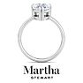 Martha Stewart 3 Carat Pear Shape Lab Grown Diamond Solitaire Engagement Ring In Sterling Silver Image-8