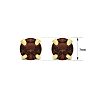 1/4 Carat Garnet Stud Earrings In Yellow Gold Image-2