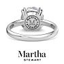 Martha Stewart 3 Carat Round Shape Lab Grown Diamond Solitaire Engagement Ring In Sterling Silver Image-2