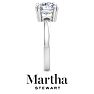 Martha Stewart 3 Carat Round Shape Lab Grown Diamond Solitaire Engagement Ring In Sterling Silver Image-9