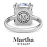 Martha Stewart 5 Carat Cushion Cut Lab Grown Diamond Solitaire Engagement Ring In Sterling Silver Image-2